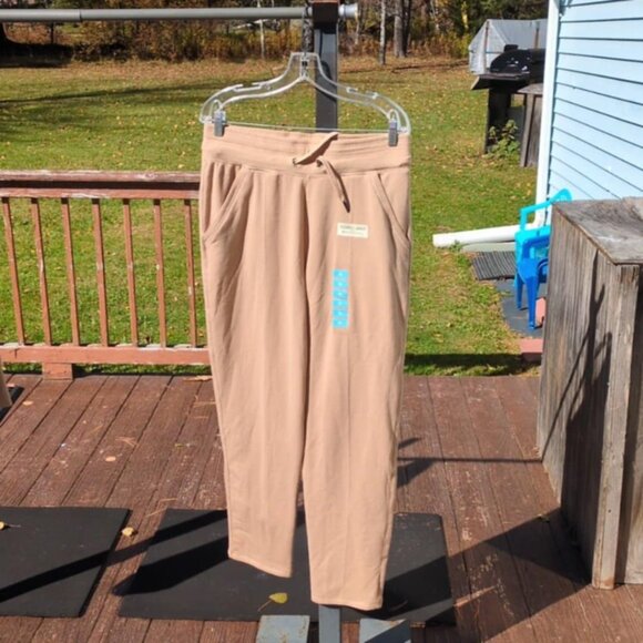 Earth Yoga Sz XL Sweatsuit Beige Y2K Athleisure Sporty Track Walking Comfy Soft - Picture 7 of 13